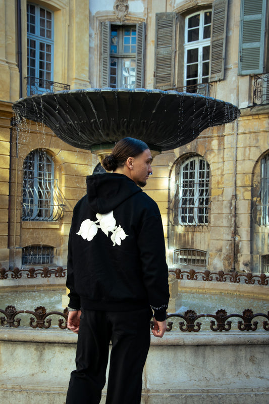 Veste zippée Noire – Coton Clair