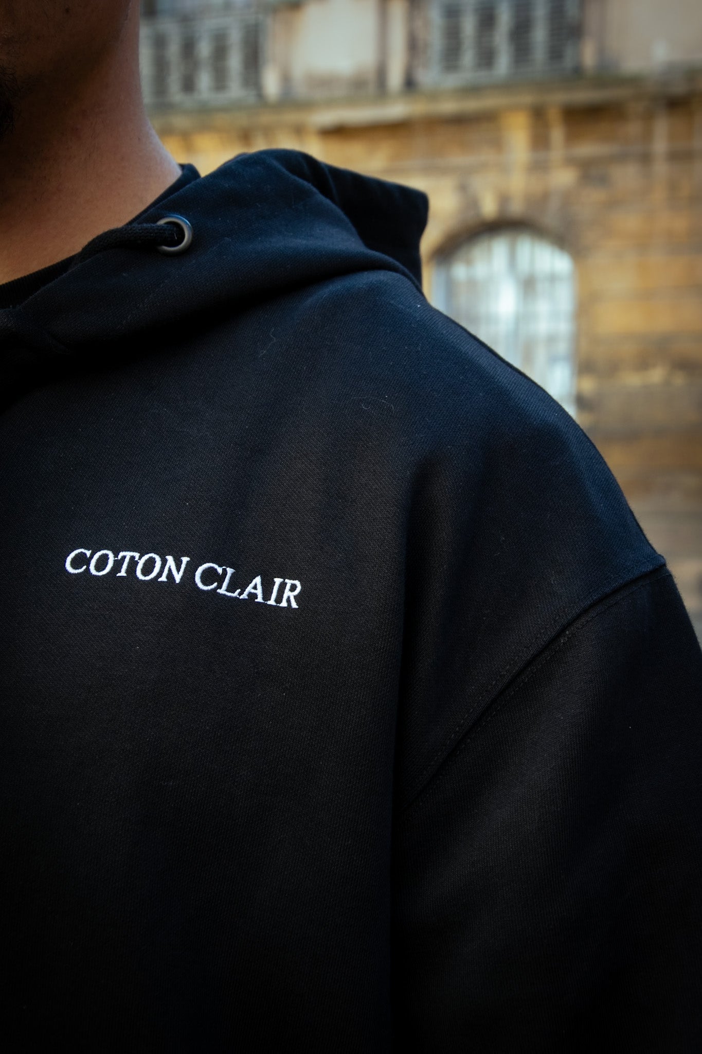 Veste zippée Noire – Coton Clair